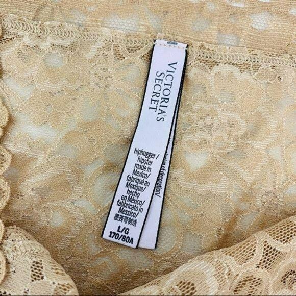 Victoria Secret Beige Lacey Hiphugger Panty Large - Picture 4 of 6